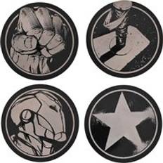 The Avengers Set Of 4 Black Metal Coasters