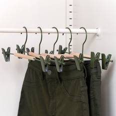 Green Hangers Adult Coated Wire Clip Hangers Set of 5 Hanger
