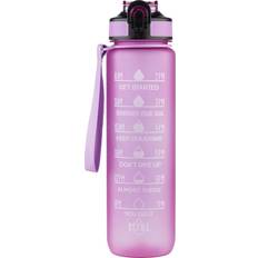 Motivational Water Bottle 1 L Lilac