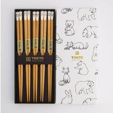Ätpinnar Tokyo Design Studio Ätpinnar Animal Djurmix Chopstick Giftset Ätpinne
