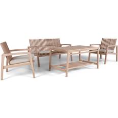 deNoord Elkest Loungegrupp Utomhus Beige Altanmöbler Loungeset