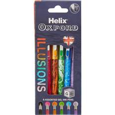 Helix Oxford Illusions Gel Ink Pens Pack 6