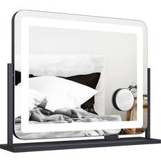 Sminkspegel med lampor Homcom Sminkspegel Med LED Lampor USB Port 3 Lägen Bordsspegel