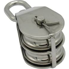 Boat Blocks Securefix Direct Stainless Steel Double Pulley Block 32MM