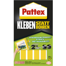 Bauklebeband Pattex Klebestreifen »Kleben statt Bohren«, weiß,10 Streifen 40x20mm