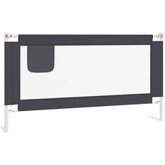 Habitaciones infantiles vidaXL Barandilla De Seguridad Cama de Niño Gris Oscuro Tela 160x25 cm 9.8x63"