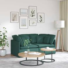 Møbler vidaXL Modulsofa Med Hynder Stof Mørkegrøn Sofa