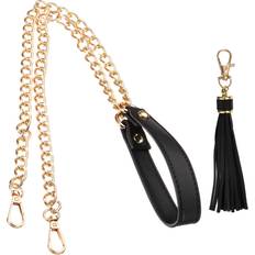 Gold/Brass Bag Accessories Uxcell Purse Chain Strap Replacement With Tassel - Black/Gold