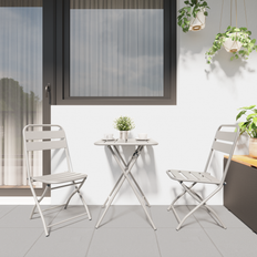 vidaXL Fällbara Trädgårdsstolar 2 St Beige 42x52x82 cm