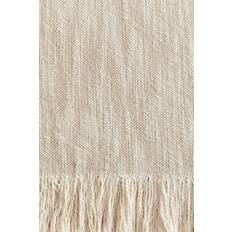 H&M Fringe Slub Woven Teppe Beige (170x130cm)