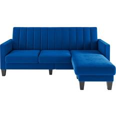 Footrest Sofas 17 Stories Modern With Convertible Blue Sofa 208cm 2pcs 3 Seater