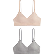 H&M Mama 2er-Pack Wattierte Still-BHs Seamless Hellbeige Size S