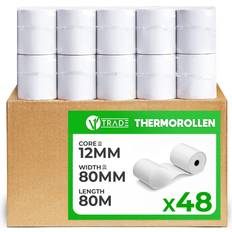 Receipt Rolls K-S-Trade Thermal Rolls 80 mm x 80 m x 12 mm Pack 48