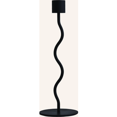 Cooee Design Curved Black Candlestick 23cm