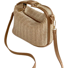 Beige Bags Shein 2024 New Arrival Casual Fashion Woven Shoulder Bag, Crossbody Bag, Tote Bag, Woven Handbag, Eye-Catching Beach Bag Summer, Summer Straw Beach Bag For Women, Hottest Beach Bags For Women, Fashion Summer Vacation Bag, Beach Essentials Women Bags For Vacation & Holiday, Newest Holiday Bag