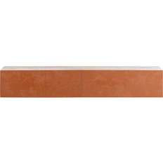 Fibreboards Benches Beliani Gladstone Red TV Bench 180x30cm