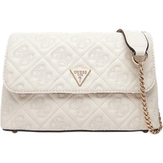 Guess Adelasia Embossed 4G Logo Crossbody - White