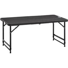 Mesas de Bistró Exterior OutSunny Mesa de Jardín Rectangular Plegable 118x60x56-74 cm