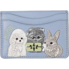 Blåa Korthållare Ganni Bou Card Holder Animals Dam Stl - Soft Chambray