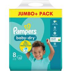 Pampers Baby Dry Taped Nappies Size 8 Jumbo