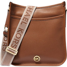Michael Kors Luisa Large Pebbled Leather Messenger Bag - Luggage