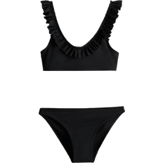H&M Frill-trimmed Bikini - Black (1275419001)