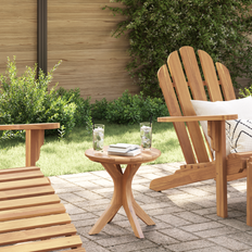 Teak Outdoor Side Tables vidaXL Garden Ø40x41 cm Solid Wood Teak Outdoor Side Table