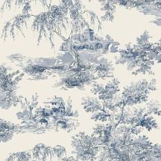 Blue Wallpapers Grandeco Toile Trees (A69802)