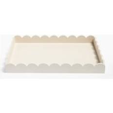 Rectangle Scallop Cream White