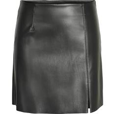 Noisy May Coated High Waisted Skirt - Black