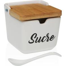 Zuccheriere Versa Portazucchero Sucre Bianco Ceramica 8.8 x 8.5 x 8.8 cm Zuccheriera