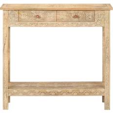 vidaXL 320379 Natural Console Table 35x80cm