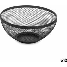 Confortime Black Metal 26 x 12.5 cm Set of 12 Fruit Bowl