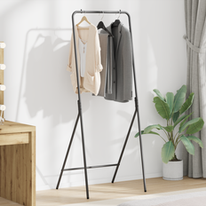 Clothes Racks vidaXL Black Metal Collapsible Clothing Clothes Rack