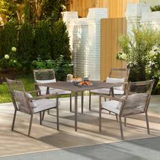 Malay 5 Piece Arabella Brown Patio Dining Set