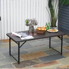 Garden & Outdoor Furniture OutSunny 4FT Portable Metal Picnic Table
