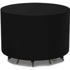 Ikodm Waterproof Round Garden Table Cover 185 x 110 cm