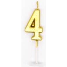 Cake Candles Shatchi Gold 4 Number Candle Birthday Party Cake Decorations Topper