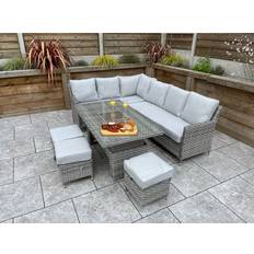 Garden & Outdoor Furniture Signature Edwina Corner Mixed Grey Multi Patio Dining Set