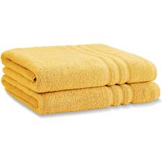 Catherine Lansfield Zero Twist Bath Towel Yellow (140x90cm)