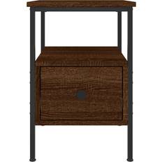 vidaXL 826051 Brown Oak Bedside Table 36x34cm
