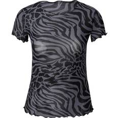 Urban Classics Ladies Mesh Tee T-Shirt - Asphalt/Black
