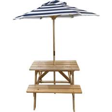 Havemøbler Silvan Bord Bænkesæt Med Parasol Bænk, Bord