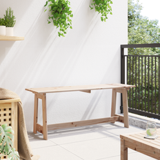 Beige Garden Benches vidaXL Outdoor 119x35x47 cm Solid Wood Pine Brown Garden Bench