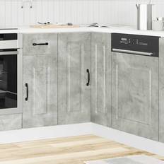 Kitchen Units vidaXL Kitchen Corner Base Cabinet Kalmar Concrete Grey