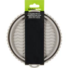 Collapsible Airfryer Pan Grey Round