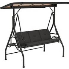 Metal Canopy Porch Swings OutSunny 3 Seater Garden Swing Seat Bed UPF30+