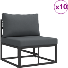 Aluminium Modular Sofa vidaXL Garden Set 13 pcs Black Aluminium Modular Sofa