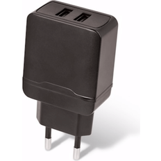 Setty 2 USB Väggladdare 2.4A Svart