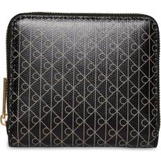Lompakot ja Avaimenperät Calvin Klein Emblem Aop Square Zip Around Black